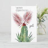 バフアロープレイド & サボテン メリークリスマス 皆さんへの写真 シーズンカード (スタンド正面)