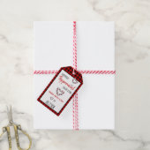 バフアロープレイド & 🍬 ペッパーミント ラブを込めて作りました ギフトタグ (より糸付き)