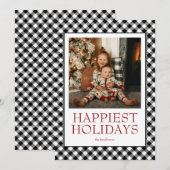 バフアロープレイド 幸せなホリデー 写真 シーズンカード (正面/裏面)