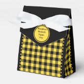 バフアロ チェック - ブラックとイエロー - 3x1.5x3.25 テント フェイバーボックス (正面サイド)