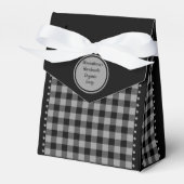 バフアロ チェック - ブラック＆グレー - 3x1.5x3.25 テント フェイバーボックス (正面サイド)