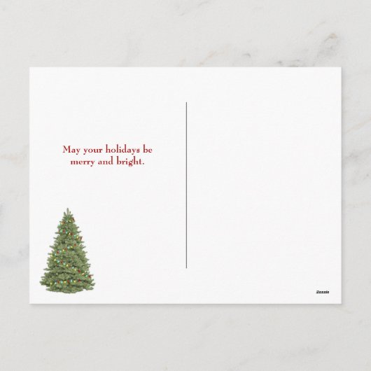 バフィロ柄のクリスマスメッセージ シーズンポストカード (裏面)