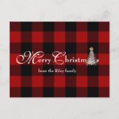 バフィロ柄のクリスマスメッセージ シーズンポストカード (正面)