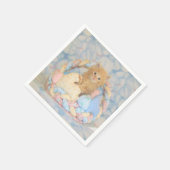 バフィントンのイースターバスケット – 猫/子猫 スタンダードカクテルナプキン (角)