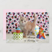 バフィントン誕生日招待状 招待状 (正面/裏面)