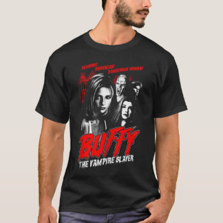 バフィー+ザ+ヴァンパイア+スレイヤー ヴィンテージ ホラー ポスターV ショー Tシャツ