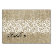 バフェイクラップとレース テーブルナンバー (裏面)