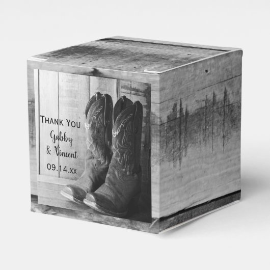 バフェイクンウッドカウボーイ素朴ブーツウェスタン結婚ズ フェイバーボックス (正面サイド)