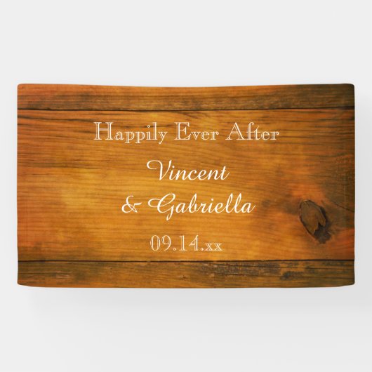 バフェイクン素朴ウッドカントリーウェディング 横断幕 (横)