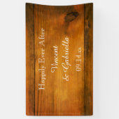 バフェイクン素朴ウッドカントリーウェディング 横断幕 (縦)