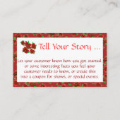 バフェミニンンレッドフローラ名刺 割引カード (裏面)