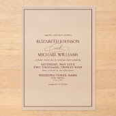 バフォーマルルグクラシックン結婚ディ アクリル招待状 (正面)