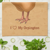 バフオルピントンチキンヘン キッチンタオル (折り畳み)