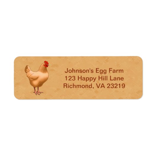 バフオルピントンチキンヘン ラベル (正面)