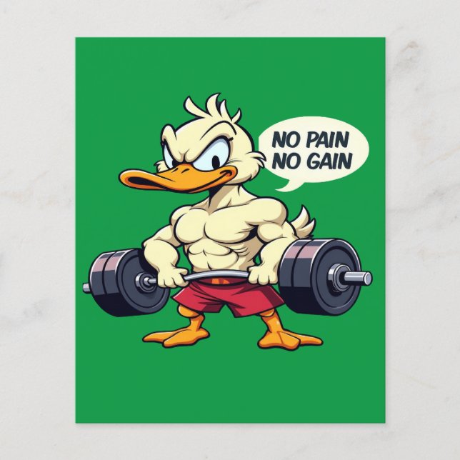 バフダックNo pain No Gain Gymトレーニング漫画 (正面)