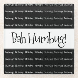 バフバグ黒のクリスマス ガラスコースター