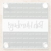 バフバグ黒のクリスマス ガラスコースター (裏面)