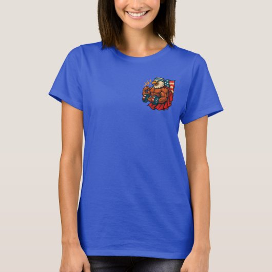 バフバルトイーグル | 愛国力と自由 Tシャツ (正面)