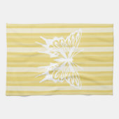 バフビクトリアンストライプバタフライ キッチンタオル (横)