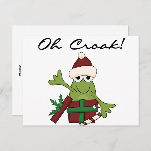 バフフマガエルクリスマスTシャツとギフト シーズンカード (正面/裏面)