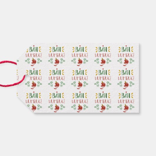 バフマグ赤緑と黄ユーモアのある色 ギフトタグ (裏面横)
