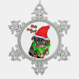 バフムプグクリスマス スノーフレークピューターオーナメント