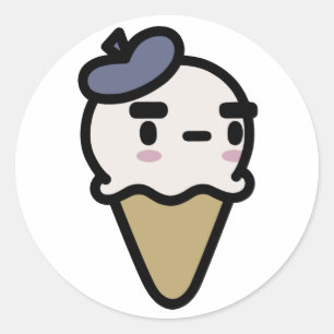 バフランスのニラアイスクリーム ラウンドシール