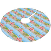 バフランスのルドッグバレンタインデートラック ブラッシュドポリエステルツリースカート (アングル)