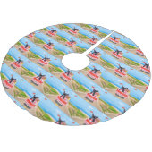 バフランスのルドッグバレンタインデートラック ブラッシュドポリエステルツリースカート (アングル)