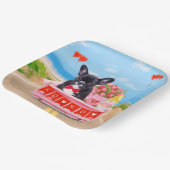 バフランスのルドッグバレンタインデートラック ペーパープレート (傾斜あり)