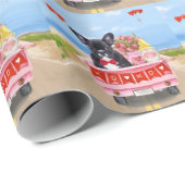 バフランスのルドッグバレンタインデートラック ラッピングペーパー (ロールコーナー)