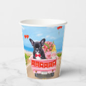 バフランスのルドッグバレンタインデートラック 紙コップ (裏面)