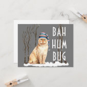 バフンバグキャットおもしろいクリスマスポストカード カード (正面/裏面インサイチュ)