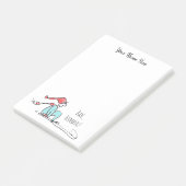 バフンバグキュートグラーチークリスマス小妖精や小人手描き ポストイット (アングル)