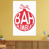 バフンバグクリスマスオーナメントデコレーションスノーフレーク キャンバスプリント (インサイチュ (リビング))