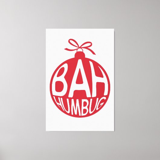 バフンバグクリスマスオーナメントデコレーションスノーフレーク キャンバスプリント (正面)