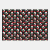 バフンバグクリスマスドッグパターン ラッピングペーパーシート (正面3)