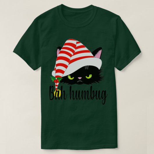 バフンバグメリークリスマスおもしろい猫好き Tシャツ (デザイン正面)