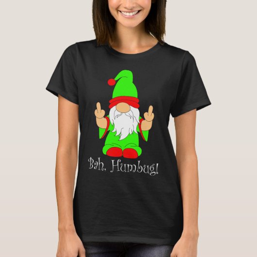 バフンバグ、不機嫌おもしろいなクリスマススクルージ格言 Tシャツ (正面)