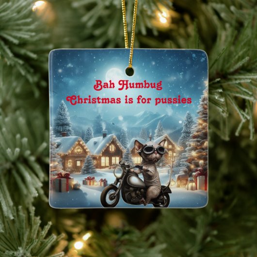バフンバフススフィンクス猫クリスマス セラミックオーナメント (ツリー)