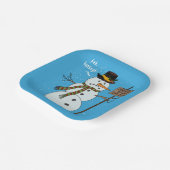 バフンバブグンピークリスマス雪だるま内向的 ペーパープレート (傾斜あり)