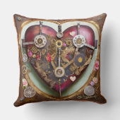 バフ赤いハートスチームパンクシリーズ クッション (裏面)