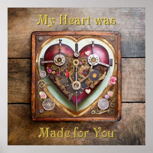 バフ赤いハートスチームパンクシリーズ ポスター (正面)