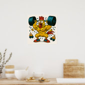 バフ鶏つり重みポスター ポスター (キッチン)