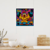 バフ鶏つり重みポスター ポスター (キッチン)