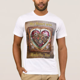 バフ レッド ハート スチームパンク シリーズ Tシャツ