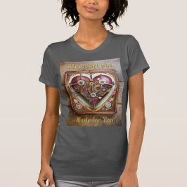 バフ レッド ハート スチームパンク シリーズ Tシャツ