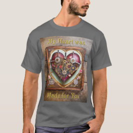 バフ レッド ハート スチームパンク シリーズ Tシャツ