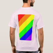 バフLGBTゲイプライドレインボー Tシャツ (裏面)