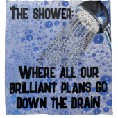 バブおもしろいル10代のボーイ輝かしい計画…ダウン排水 シャワーカーテン (正面)